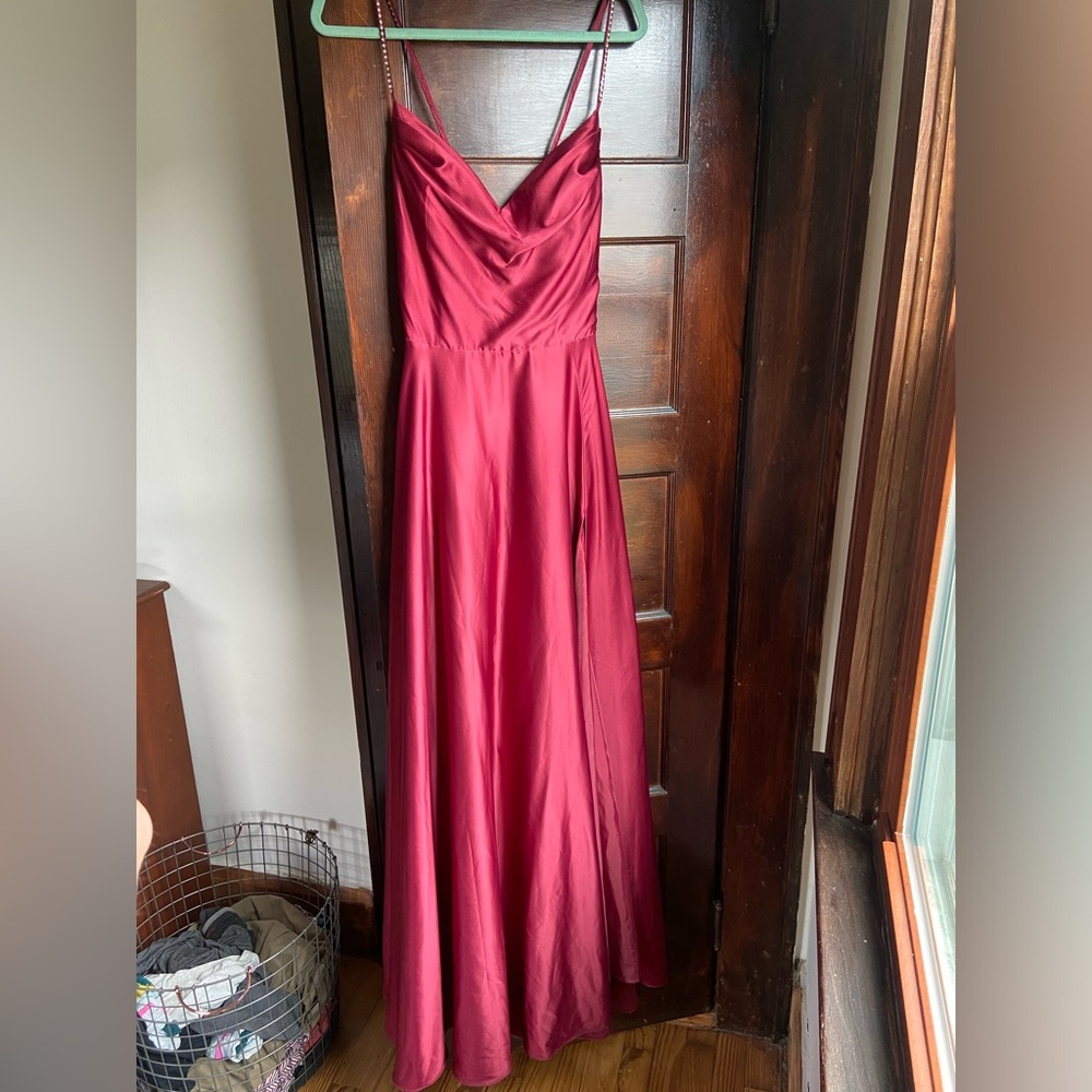 B. Darlin Gown in Color Wine- Size 15/16